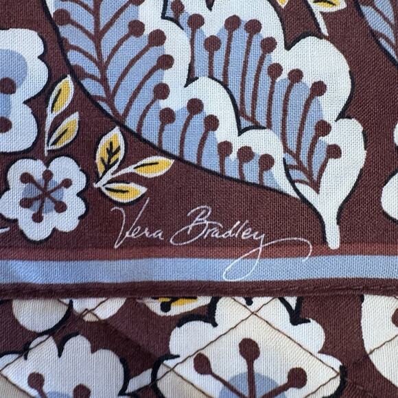 Vera Bradley Laptop Computer Crossbody Bag Hard Sided Slate Blooms - Picture 3 of 16